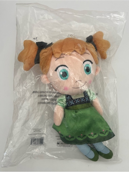 Disney Other - Disney Frozen Young Anna 12" Plush Princess NIP Stuffed Doll with Cape Sewn Eyes